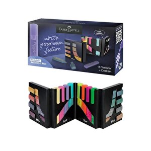 Fosforlu Kalem 16 Lı 1 Paket 16 Renk Metalik Neon Ve Pastel Renkler İşaret Kalemi Masa Seti Fosforlu Keçeli Kalem