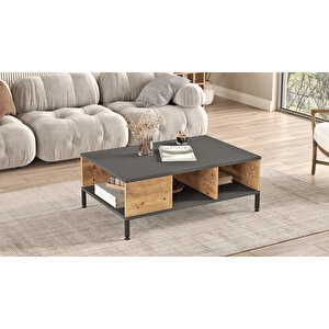 Best 60x90cm Orta Sehpa Metal Ayaklı Çam Bes2-aa