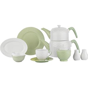 Haben Kahvaltı Takımı-32 Parça-yeşil