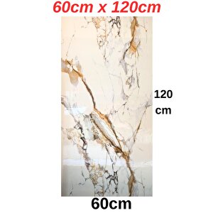 60cmx120cm Naturel Toprak Mermer Desenli Yapışkanlı Mutfak Banyo Köpük Duvar Paneli Kağıdı Tx-016
