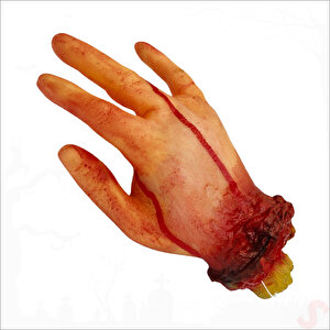 Kanlı Kesik El, 4 Parmak - 23 Cm