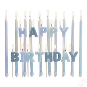 Mavi Happy Birthday Harf Mum Seti – 23 Parça