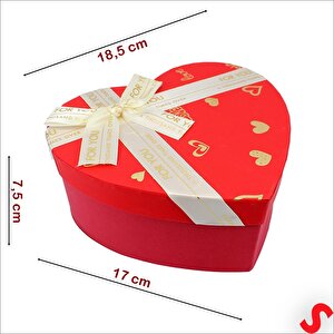 Kalp Kutu Fiyonklu Love Model 18,5x17x7,5cm - Orta Boy