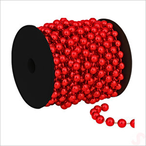Zincir Boncuk Makara, 6mm X 8mt - Kırmızı