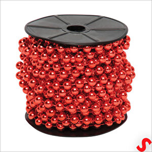Zincir Boncuk Makara, 6mm X 8mt - Kırmızı