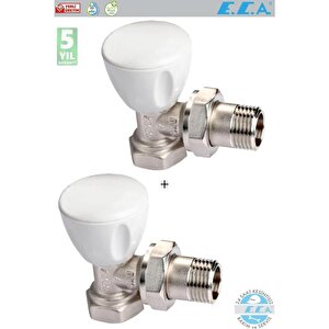 E.c.a Köşe Radyatör Valfi 2 Adet 1/2 Rv3 602120641 Eca