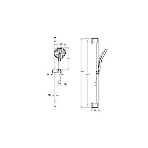 Artema Prime Round Sürgülü El Duşu 3f 130mm Mat Siyah A4592736