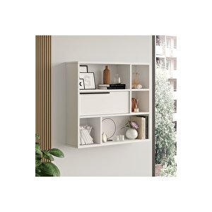 Bohem Duvar Rafı Kitaplık Kapaklı Beyaz Boh5-w Beyaz