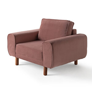 Edsy Home Roma Tekli Koltuk Pembe Berjer