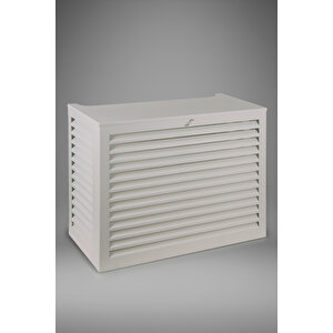 Klima Motoru/dış Ünite Gizleme/koruma Kafesi Xl 120x62x150(h) Alüminyum Açısız Condor Beyaz