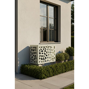 Klima Motoru/dış Ünite Gizleme/koruma Kafesi Xs 7000-9000 Btu 86x44x65(h) Alüminyum Stone Açık Gri