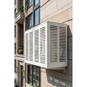 Klima Motoru/dış Ünite Gizleme/koruma Kafesi Xs 7000 Btu - 9000 Btu 86x44x65(h) Slotted Beyaz
