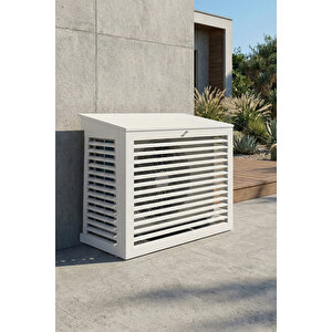 Klima Motoru/dış Ünite Gizleme/koruma Kafesi L 120x62x110(h) Alüminyum Açılı Condor Beyaz