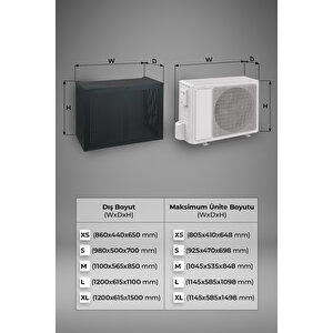 Klima Motoru/dış Ünite Gizleme/koruma Kafesi L 120x62x110(h) Square Antrasit
