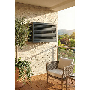Klima Motoru/dış Ünite Gizleme/koruma Kafesi Xl 120x62x150(h) Alüminyum Açısız Condor Antrasit