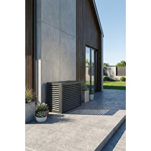 Klima Motoru/dış Ünite Gizleme/koruma Kafesi Xl 120x62x150(h) Alüminyum Açısız Condor Antrasit