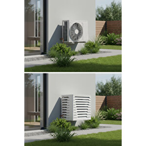 Klima Motoru/dış Ünite Gizleme/koruma Kafesi L 120x62x110(h) Radıus Beyaz