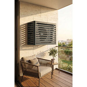 Klima Motoru/dış Ünite Gizleme/koruma Kafesi Xs 7000-9000 Btu 86x44x65(h) Alüminyum Radius Antrasit