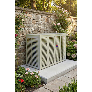 Klima Motoru/dış Ünite Gizleme/koruma Kafesi Xs 7000 Btu - 9000 Btu 86x44x65(h) Slotted Açık Gri
