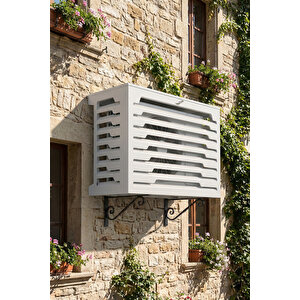 Klima Motoru/dış Ünite Gizleme/koruma Kafesi Xl 120x62x150(h) Stage Beyaz