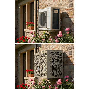 Klima Motoru/dış Ünite Gizleme/koruma Kafesi M 18000-24000 Btu 110x56x85 Alüminyum Cormoran Açık Gri