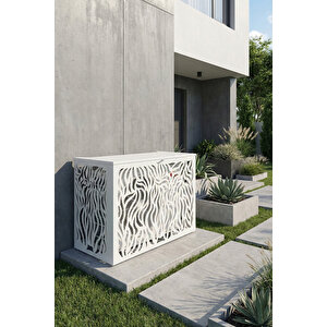 Klima Motoru/dış Ünite Gizleme/koruma Kafesi L 120x62x110 Alüminyum Cormoran Beyaz