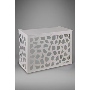 Klima Motoru/dış Ünite Gizleme/koruma Kafesi Xl 120x62x150(h) Alüminyum Stone Beyaz