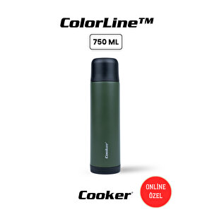 Colorline 750 Ml Paslanmaz Çelik Termos Yeşil