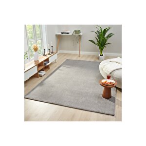 Seyran Bali 4005 Gri Düz Renk Spor Tozumaz Yumuşak Dokulu Shaggy Halı Salon Oturma Odası Halısı 100x350 cm