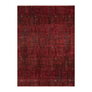 Seyran Asır 258 Bordo Modern Vintage Robot Süpürgeye Uygun Salon Oturma Odası Halısı 160x230 cm