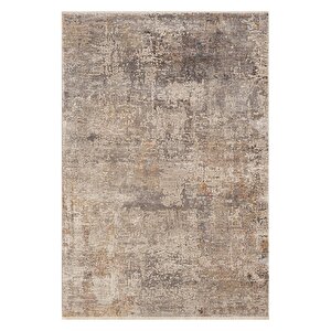 Seyran Asır 252 Bej Modern Vintage Robot Süpürgeye Uygun Salon Oturma Odası Halısı 200x290 cm