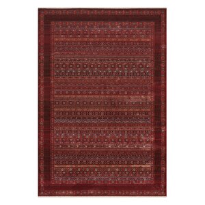 Seyran Asır 259 Bordo Modern Vintage Robot Süpürgeye Uygun Salon Oturma Odası Halısı 120x180 cm