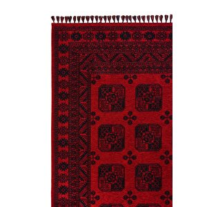 Buhara 1150 Kırmızı Pamuk Taban Halı 100x200 cm