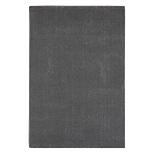 Seyran Bali 4005 Antrasit Düz Renk Spor Tozumaz Yumuşak Dokulu Shaggy Halı Salon Oturma Odası Halısı 100x350 cm
