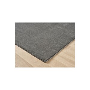 Seyran Bali 4005 Antrasit Düz Renk Spor Tozumaz Yumuşak Dokulu Shaggy Halı Salon Oturma Odası Halısı 100x350 cm