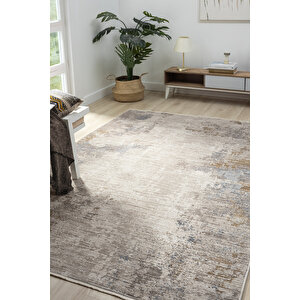 Peru 10206 Mavi Antialerjik Polyester Makine Halısı – Dokuma Tabanlı, Düz Saçak, Leke Tutmaz 120x200 cm