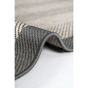 Sisal Plus 1147 Krem-gri Robot Süpürgeye Uygun Mutfak Halısı 100x300 cm
