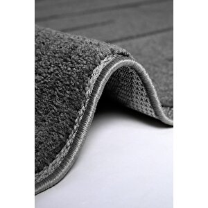 Halı Sepeti Opela En304 Antrasit Yumuşak Dokulu İskandinav Bohem Tozumaz Salon Oturma Yolluk 120x180 cm