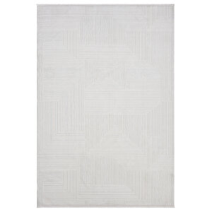 Gusto Serisi 902 - Beyaz Renk - Modern Zarafet - Salon & Oturma Odası Halısı 100x300 cm