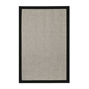 Sisal Plus 1147 Siyah - Bej Robot Süpürgeye Uygun Mutfak Halısı 200x290 cm