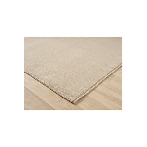 Seyran Bali 4005 Bej Düz Renk Spor Tozumaz Yumuşak Dokulu Shaggy Halı Salon Oturma Odası Halısı 80x200 cm