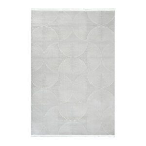 Duru Serisi 920a Gri Modern Desenli Makine Halısı Yumuşak Dokulu Hav Salon Halısı 120x500 cm