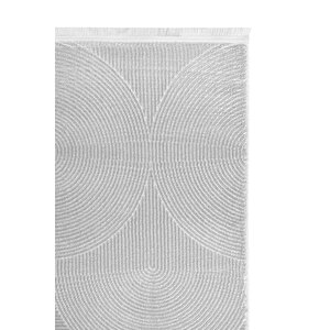 Duru Serisi 920a Gri Modern Desenli Makine Halısı Yumuşak Dokulu Hav Salon Halısı 120x500 cm