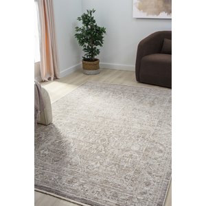 Peru 10200 Bej Antialerjik Polyester Makine Halısı – Dokuma Tabanlı, Düz Saçak, Leke Tutmaz 160x240 cm