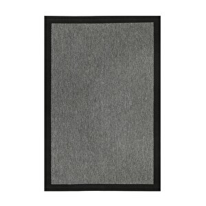 Luxess Sisal Plus 1148 Gri - Siyah Robot Süpürgeye Uygun Mutfak Halısı 80x150 cm