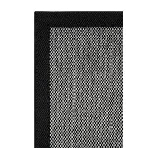 Luxess Sisal Plus 1148 Gri - Siyah Robot Süpürgeye Uygun Mutfak Halısı 80x150 cm