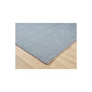 Seyran Bali 4005 Mavi Düz Renk Spor Tozumaz Yumuşak Dokulu Shaggy Halı Salon Oturma Odası Halısı 80x250 cm