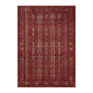 Seyran Asır 257 Bordo Modern Vintage Robot Süpürgeye Uygun Salon Oturma Odası Halısı 160x230 cm