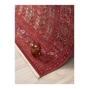 Seyran Asır 257 Bordo Modern Vintage Robot Süpürgeye Uygun Salon Oturma Odası Halısı 160x230 cm