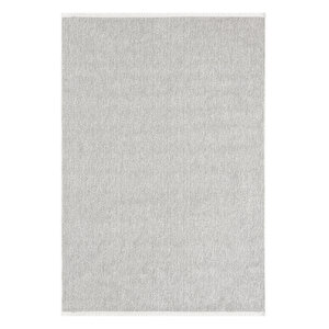Step 360 Krem & Gri - Polyester İplik, Pamuk Taban Dokuma Halı 100x500 cm
